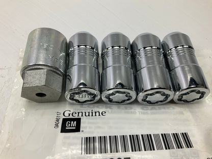 GM 85105307 Chrome Wheel Lock Set Kit For 2007-2023 GMC Sierra 1500 2500 3500 HD