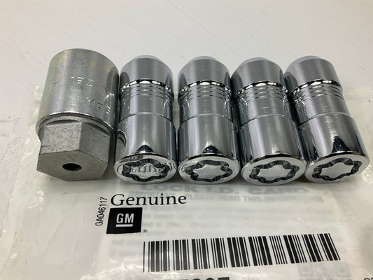 GM 85105307 Chrome Wheel Lock Set Kit For 2007-2023 GMC Sierra 1500 2500 3500 HD