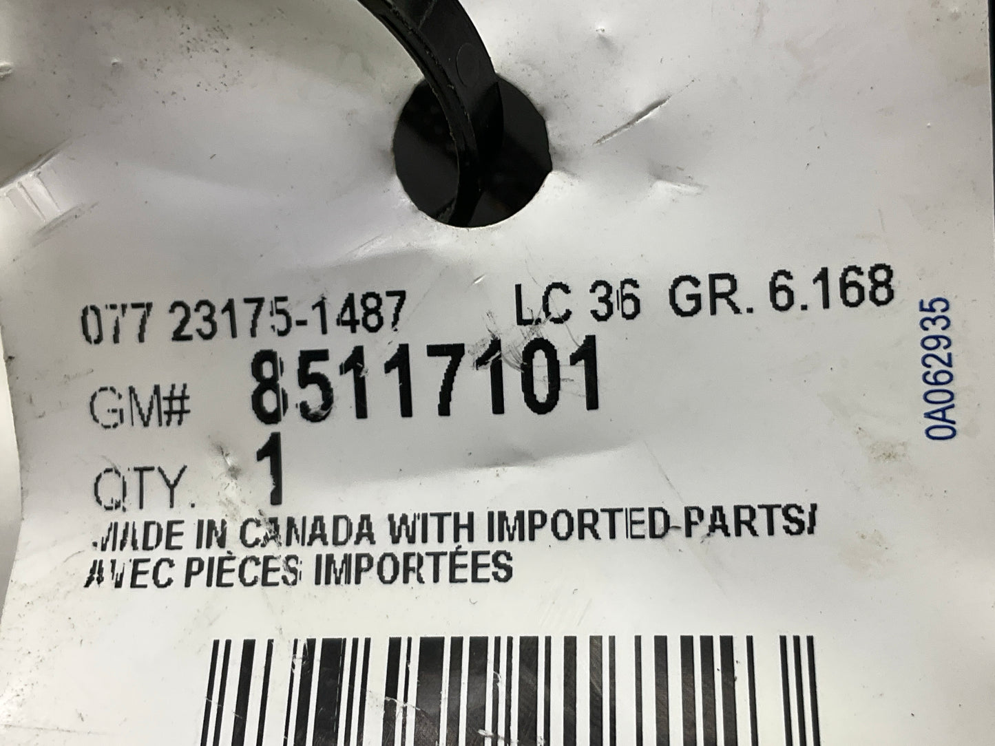 NEW - OEM GM 85117101 Front Left Lower Suspension Control Arm