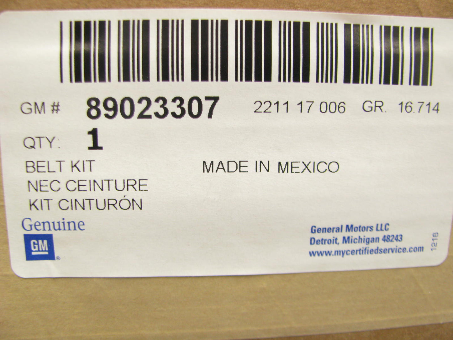 NEW OEM GM 89023307 3RD Row LEFT Side Seat Belt 05-06 Trailblazer EXT Envoy XL