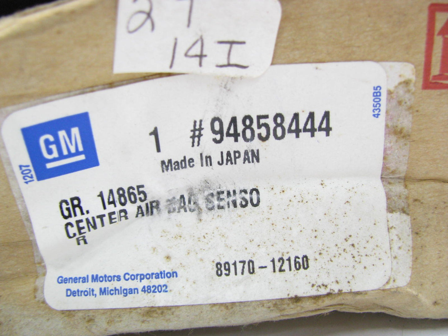 NEW OEM 94858444 SRS System Control Crash Sensor Module - 96-97 Corolla, Geo
