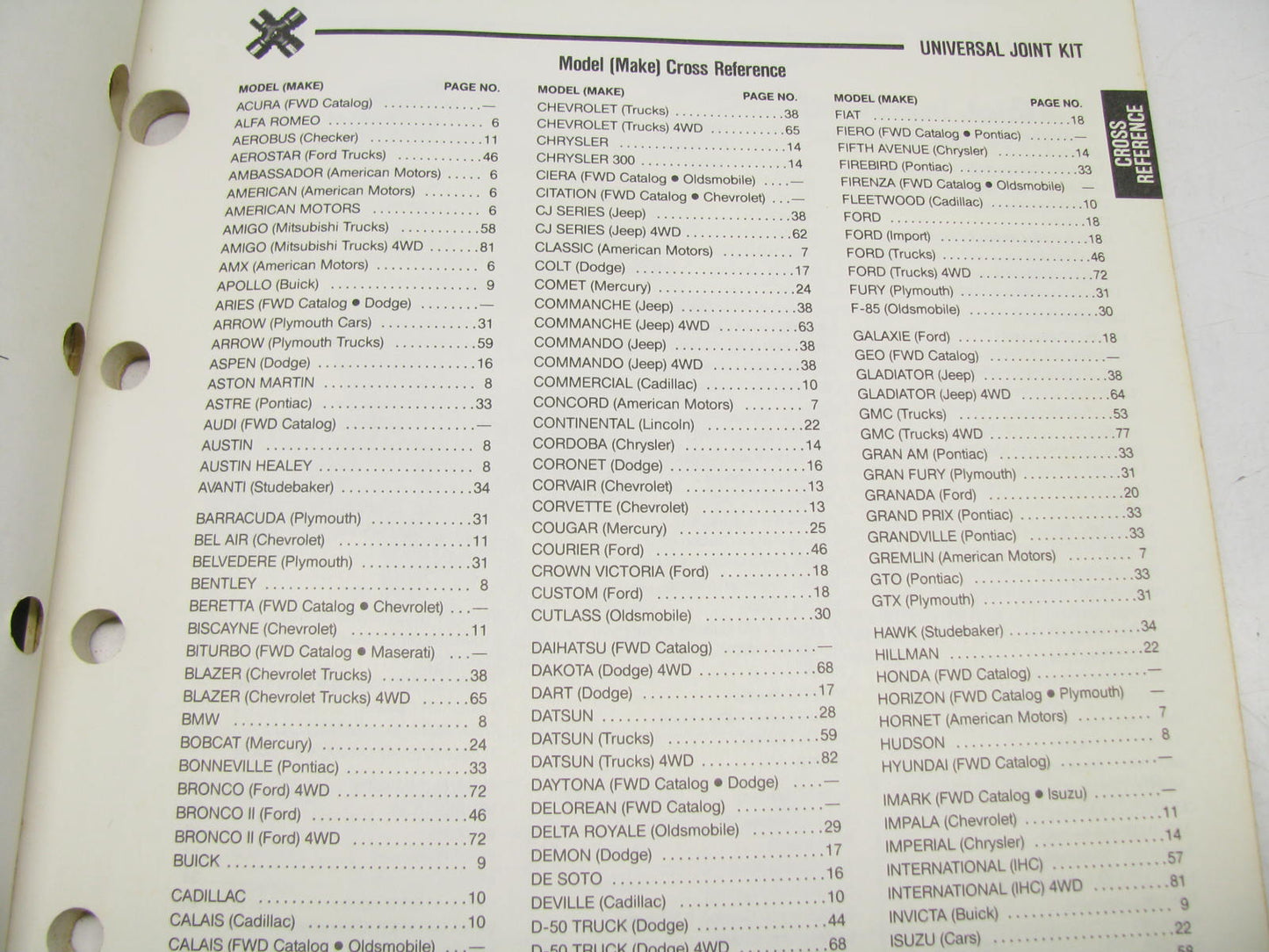 GMB C190 Universal Joint Catalog For Domestic & Import - Weatherly # 090, 96 PGS