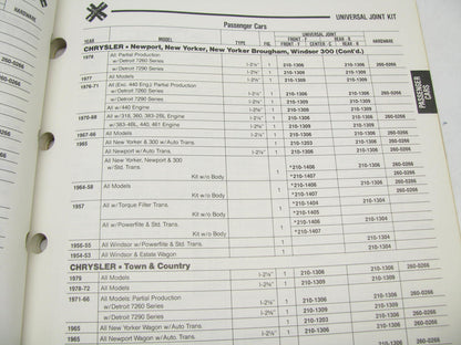 GMB C190 Universal Joint Catalog For Domestic & Import - Weatherly # 090, 96 PGS