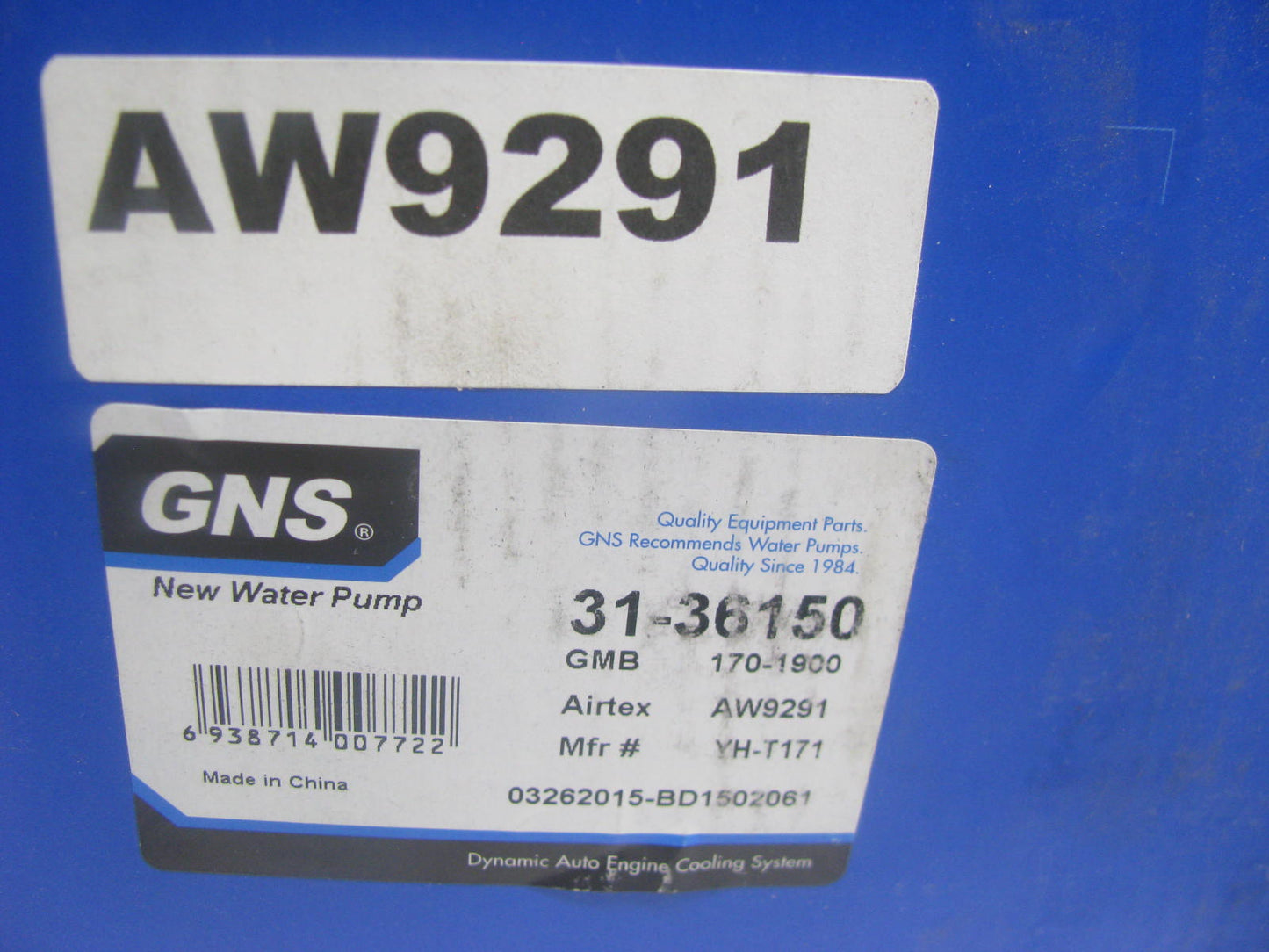 GNS 31-36150 Engine Water Pump for 1993-1995 Toyota 3.0L-V6