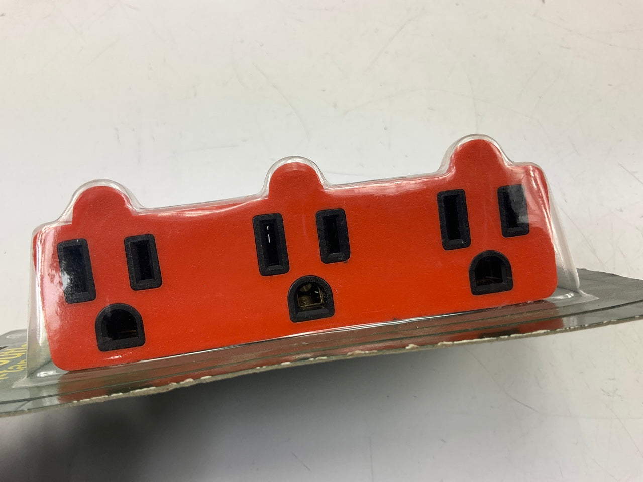 Go Green GG-03418OR 3 Outlet Tri-Tap Rubber Electric Outlet Adapter