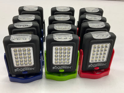 (12) Go Green GG-113-23PAD LED Flashlight Worklights, 130 Lumen, 3 AAA Batteries