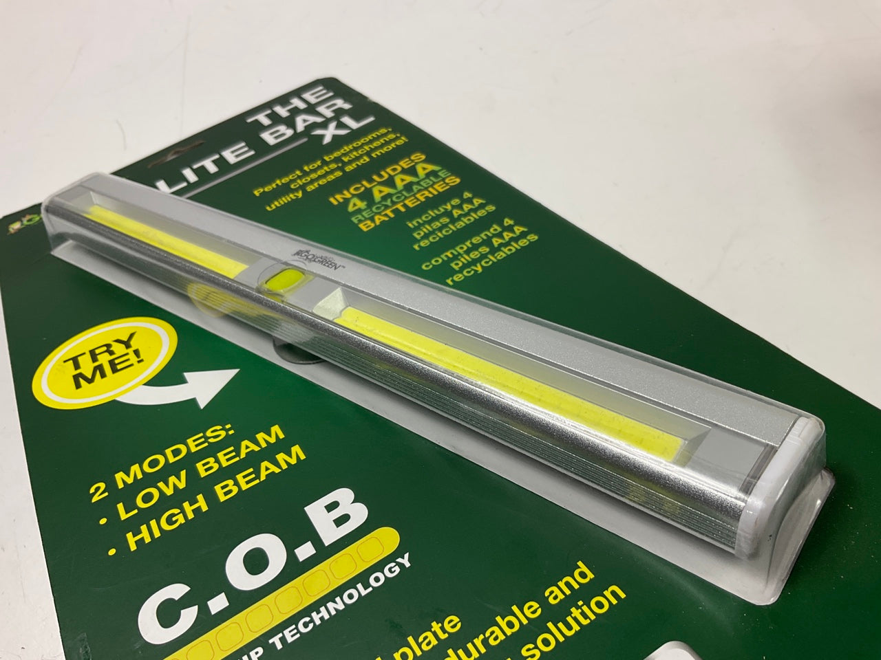 Go Green GG-113-LBAR Universal Cabinet Lite Light Bar, COB LED, Battery Powered