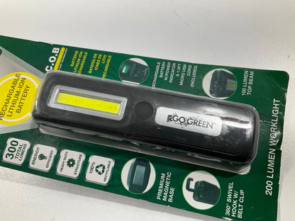 Go Green HERCULES COB LED Worklight Flashlight 200 Lumens, USB Rechargeable