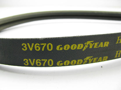 Goodyear 3V670 Accessory Drive Cogged V-Belt - 3/8'' X 67''