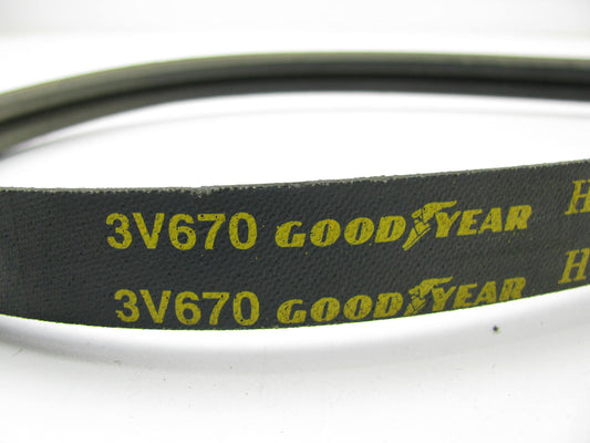 Goodyear 3V670 Accessory Drive Cogged V-Belt - 3/8'' X 67''