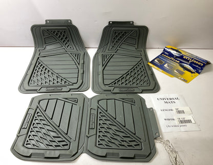 Goodyear 6204 GRAY Premium Rubber Floor Mats, Trim-to-Fit, 4-Piece Set