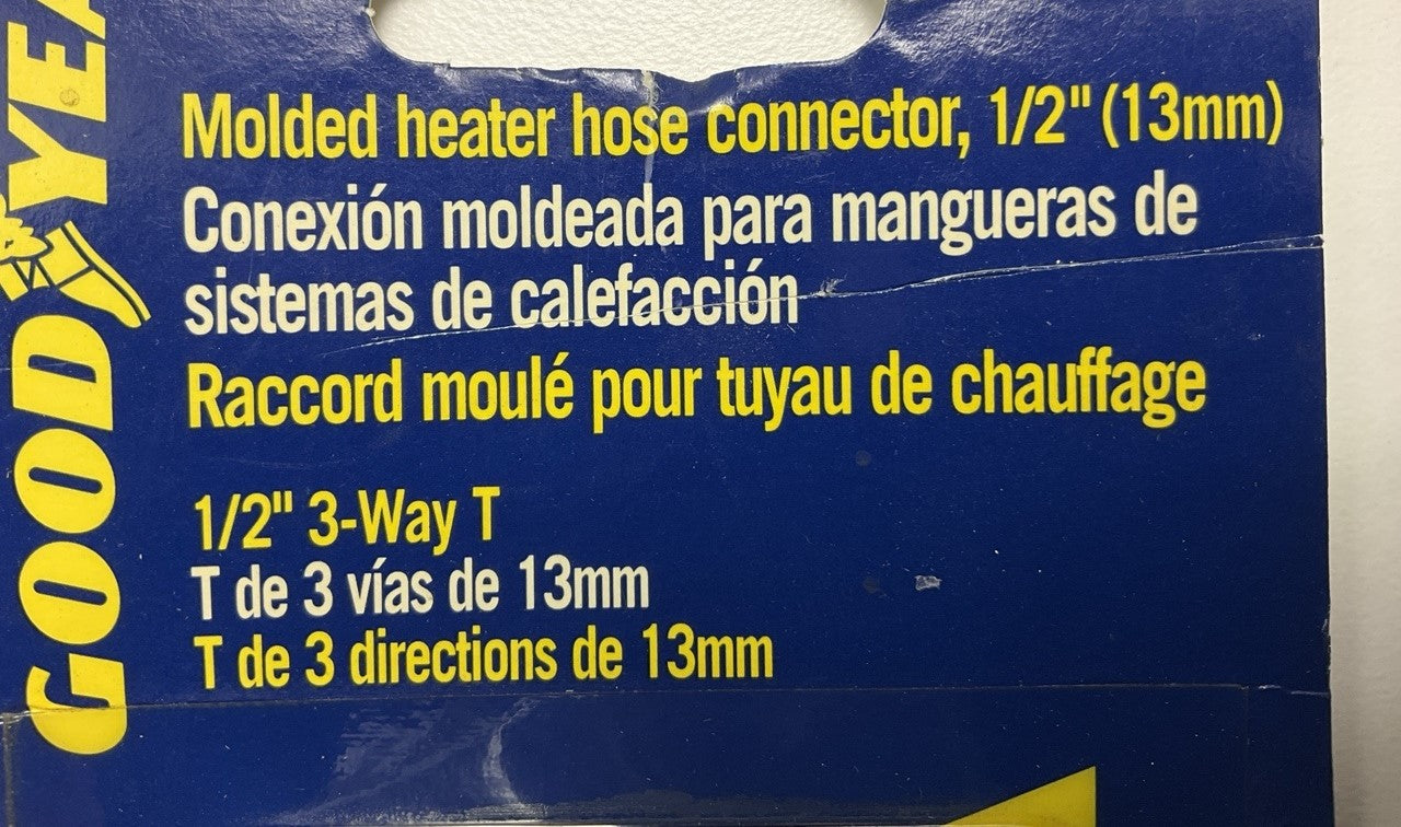 (5) Goodyear 64089 1/2'' 3-Way T Heater Hose T-Connectors