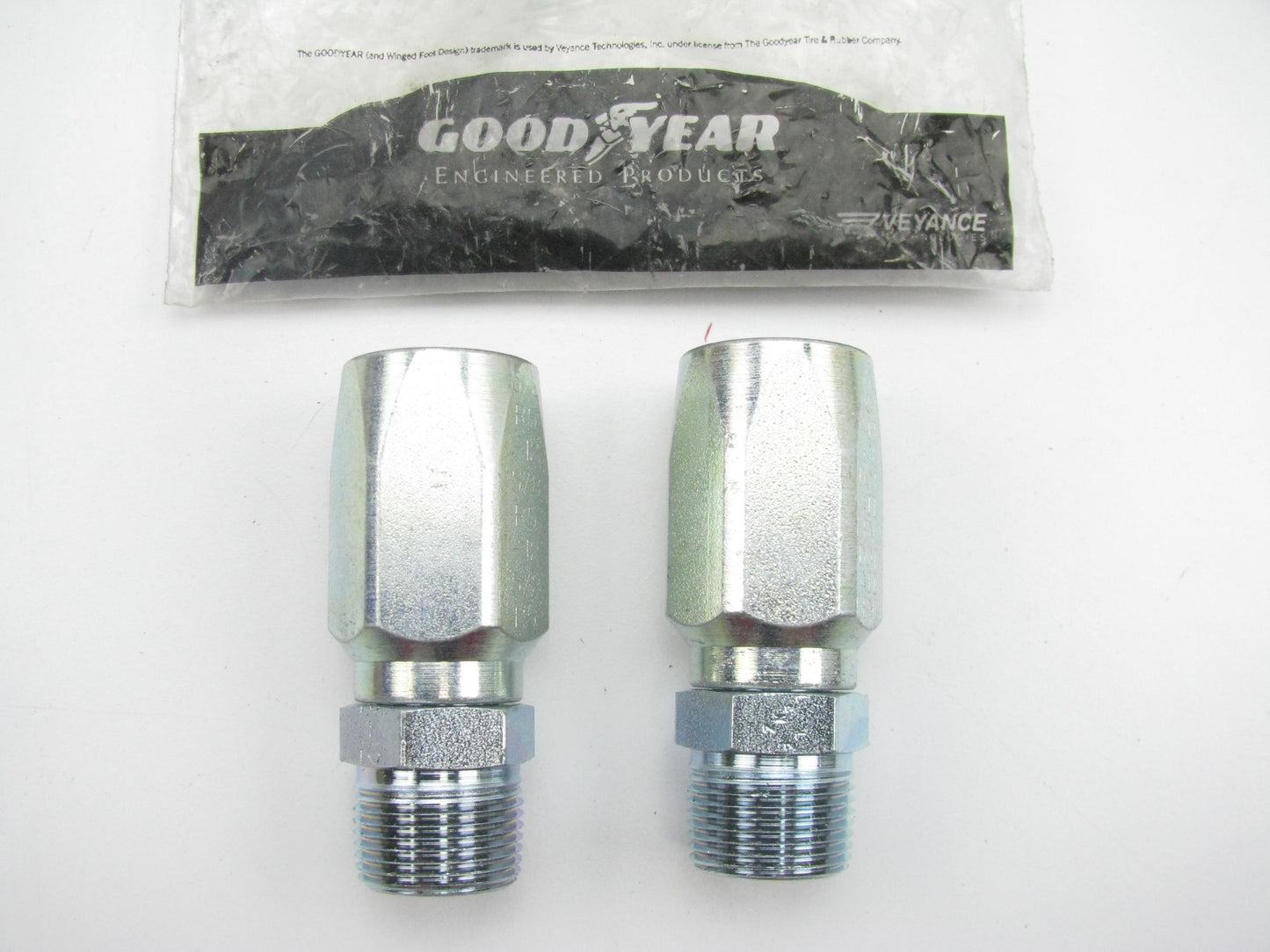 (2) Goodyear FG-NPM-1212 FG Straight Hydraulic Hose Fitting 3/4'' Hose -12 Male