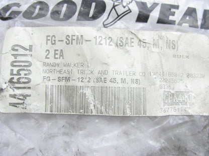 (2) Goodyear FG-SFM-1212 FG Straight SAE 45 Hydraulic Fitting 3/4'' Hose -12 Male