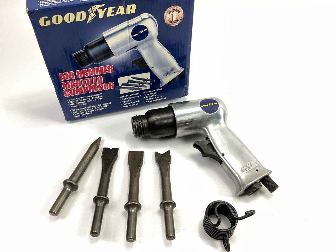 Goodyear GY2005 Air Hammer Kit With Chisels, 4500 RPM, 4 CFM