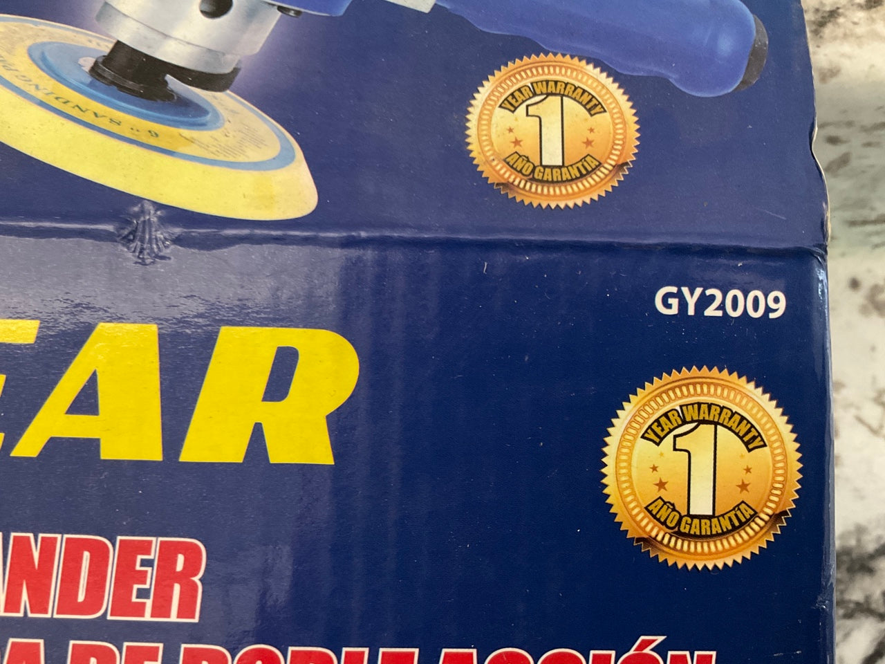 Goodyear GY2009 6'' Pneumatic Orbital Air Sander 10,000 RPM Dual Action