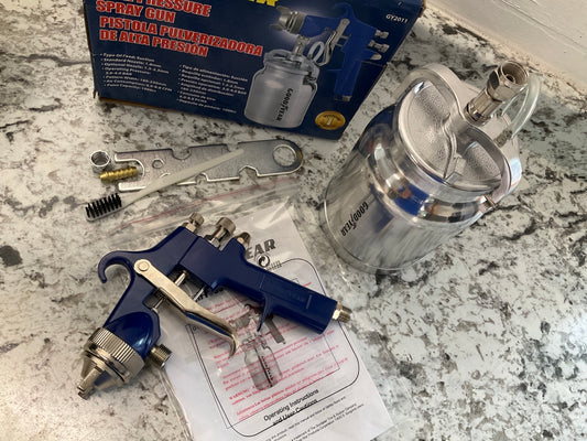 Goodyear GY2011 High Pressure Suction Feed Air Spray Paint Gun 1000cc Paint Cup