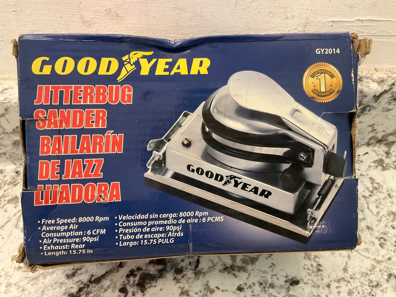 GoodYear GY2014 Jitterbug Air Sander With 8,000 RPM Free Speed