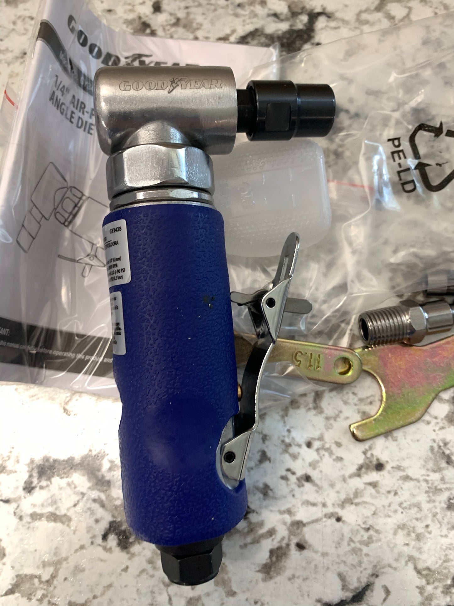 Goodyear GY3428 1/4'' Air Angle Die Grinder