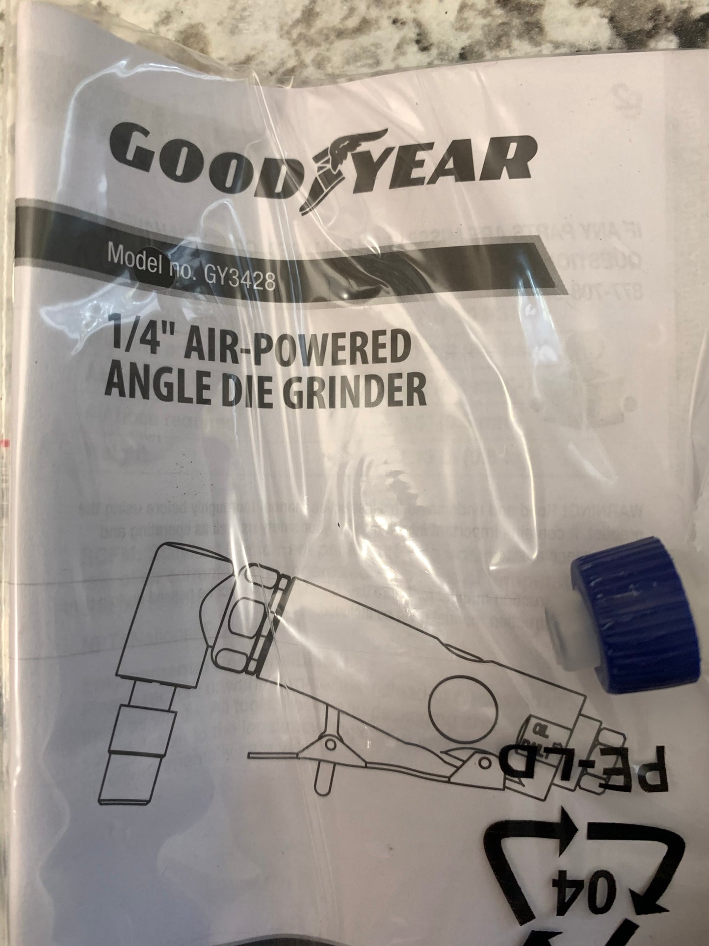Goodyear GY3428 1/4'' Air Angle Die Grinder