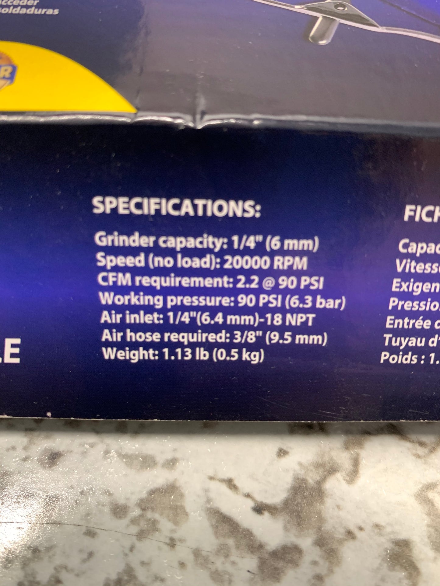 Goodyear GY3428 1/4'' Air Angle Die Grinder
