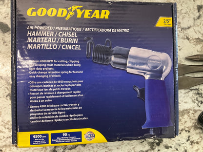 Goodyear GY3429 Air Powered Hammer Chisel 0.401'', 90 PSI, 4500 BPM