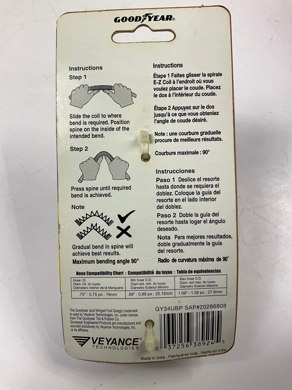 Goodyear GY34UBP Hose E-Z Coil For 3/4'' Hose, Forms Straight Hose Into Curves