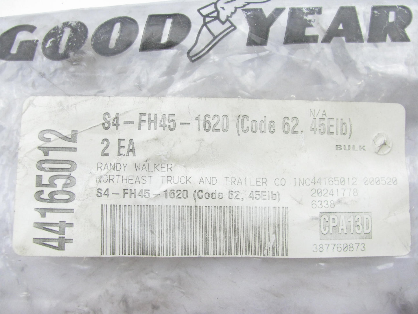 (2) Goodyear S4-FH45-1620 62 Flange Hydraulic Fitting 1'' Hose 45 Degree -20 Male