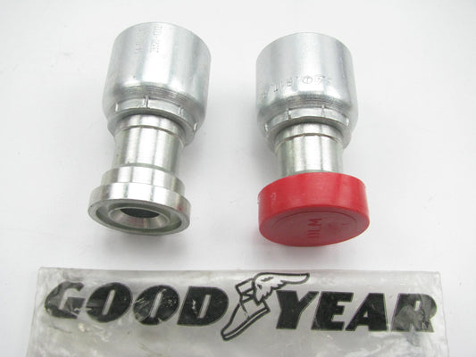 (2) Goodyear S4-FL-1212 61 Flange Straight Hydraulic Fitting 3/4'' Hose -12 Male