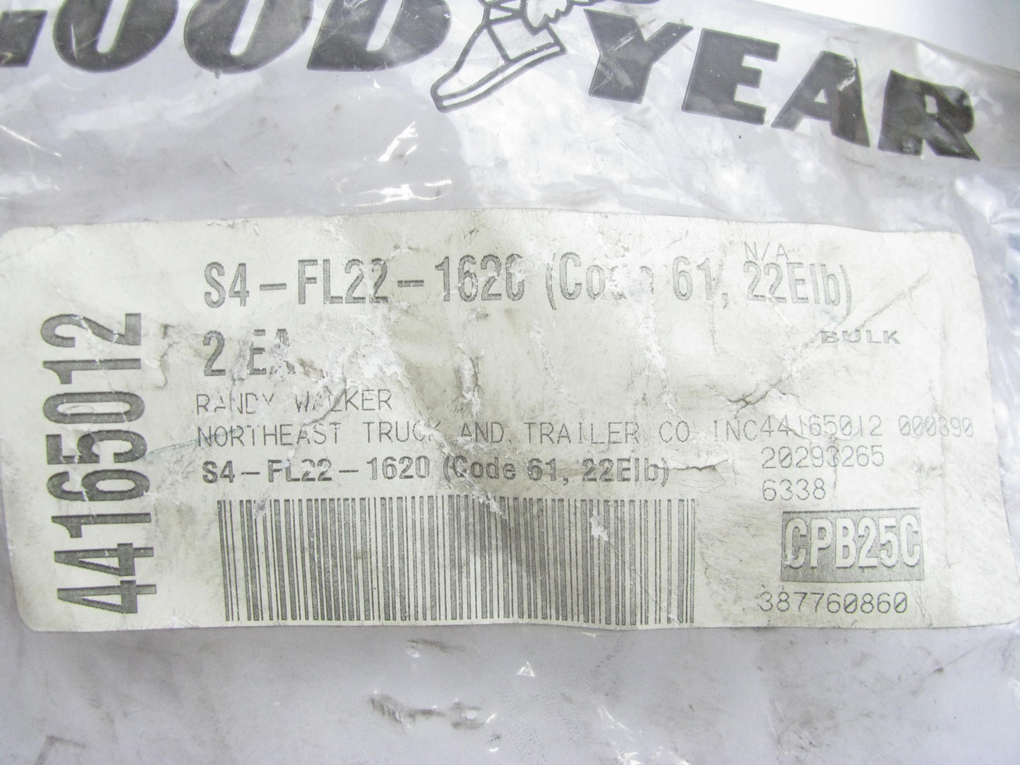 (2) Goodyear S4-FL22-1620 61 Flange Hydraulic Fitting 1'' Hose 22 Degree -20 Male