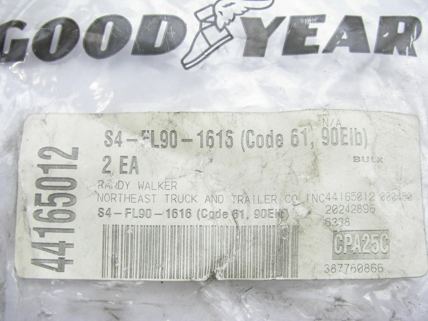 Goodyear S4-FL90-1616 61 Flange Hydraulic Fitting 1'' Hose 90 Degree -16 Male