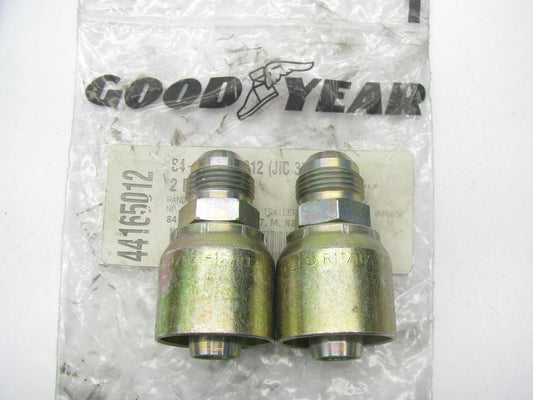 (2) Goodyear S4-JCM-1212 JIC Male Straight Hydraulic Fittings 3/4'' To -12 Male