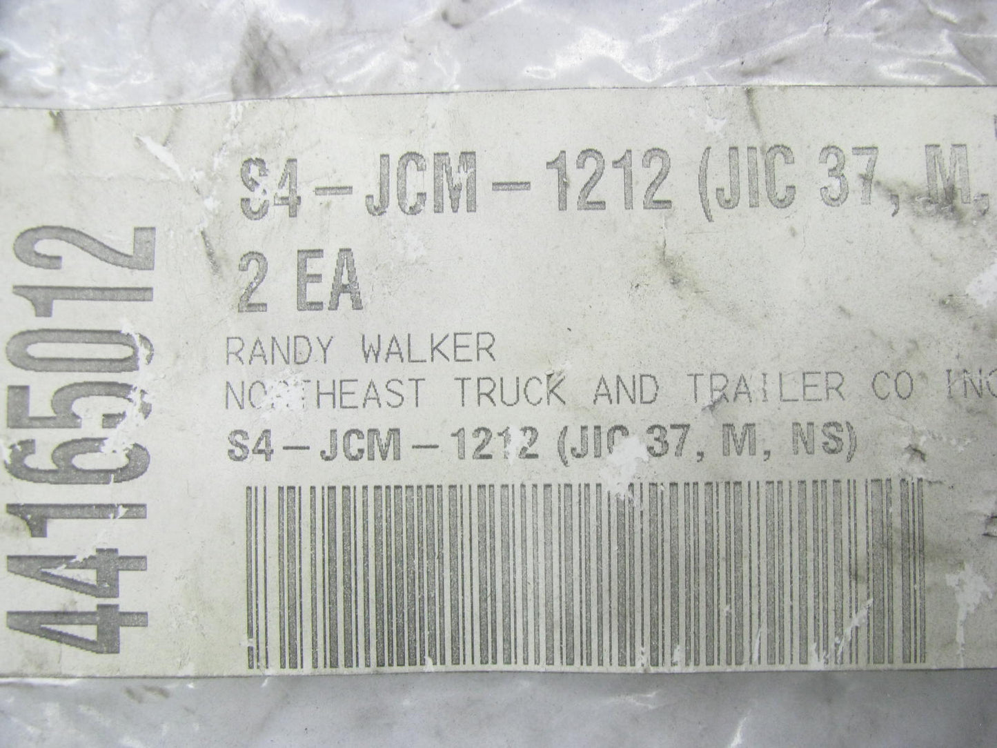 (2) Goodyear S4-JCM-1212 JIC Male Straight Hydraulic Fittings 3/4'' To -12 Male