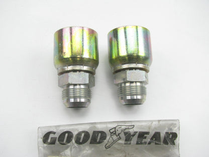 (2) Goodyear S4-JCM-1616 S4 Straight JIC Hydraulic Fitting 1'' Hose -16 Male