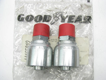 (2) Goodyear S4-NPM-1212 S4 Straight Hydraulic Fitting 3/4'' Hose -12 Male