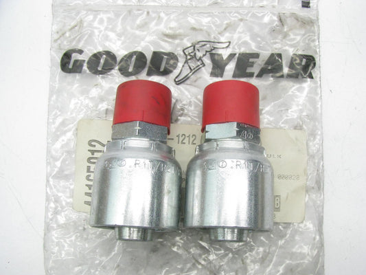 (2) Goodyear S4-NPM-1212 S4 Straight Hydraulic Fitting 3/4'' Hose -12 Male