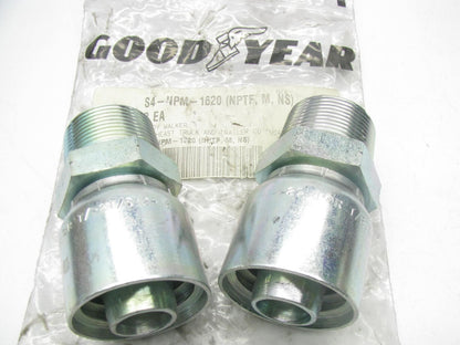 (2) Goodyear S4-NPM-1620 Hydraulic Fitting - 1'' Hose X 1-1/4'' NPT Male Straight