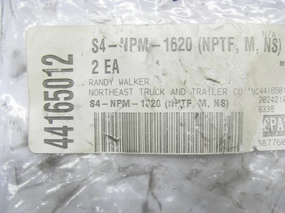 (2) Goodyear S4-NPM-1620 Hydraulic Fitting - 1'' Hose X 1-1/4'' NPT Male Straight