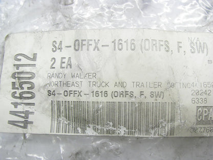 (2) Goodyear S4-OFFX-1616 Hydraulic Fitting 1'' Hose X 1'' ORFS Female Straight