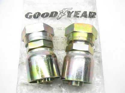 (2) Goodyear S4-OFFX-1620 Hydraulic Fitting 1'' Hose X 1-1/4 ORFS Female Straight