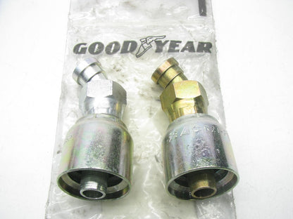 (2) Goodyear S4-OFFX45-0808 Hydraulic Fittings 1/2'' Hose X 1/2'' ORFS Female 45