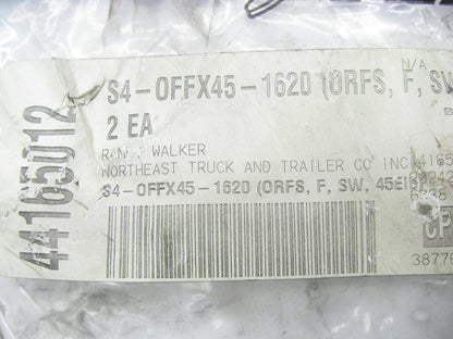 (2) Goodyear S4-OFFX45-1620 Hydraulic Fittings 1'' Hose X 1-1/4'' Female 45 Degree