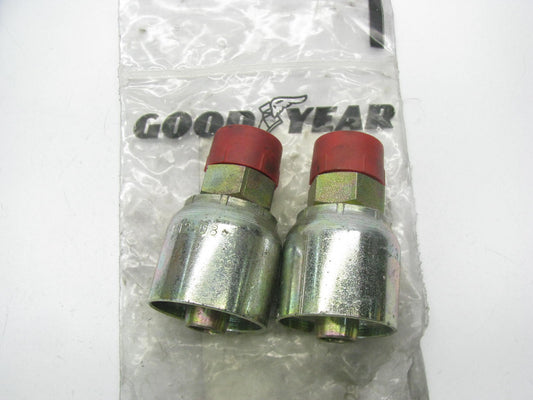 (2) Goodyear S4-OFM-0808 Hydraulic Fitting 1/2'' Hose X 1/2'' ORFS Male Straight