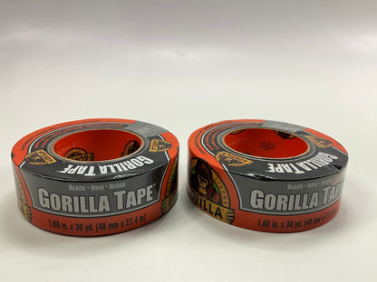 (2) Gorilla 105185 Black Duct Repair Tape - 1.88'' X 30 Yard