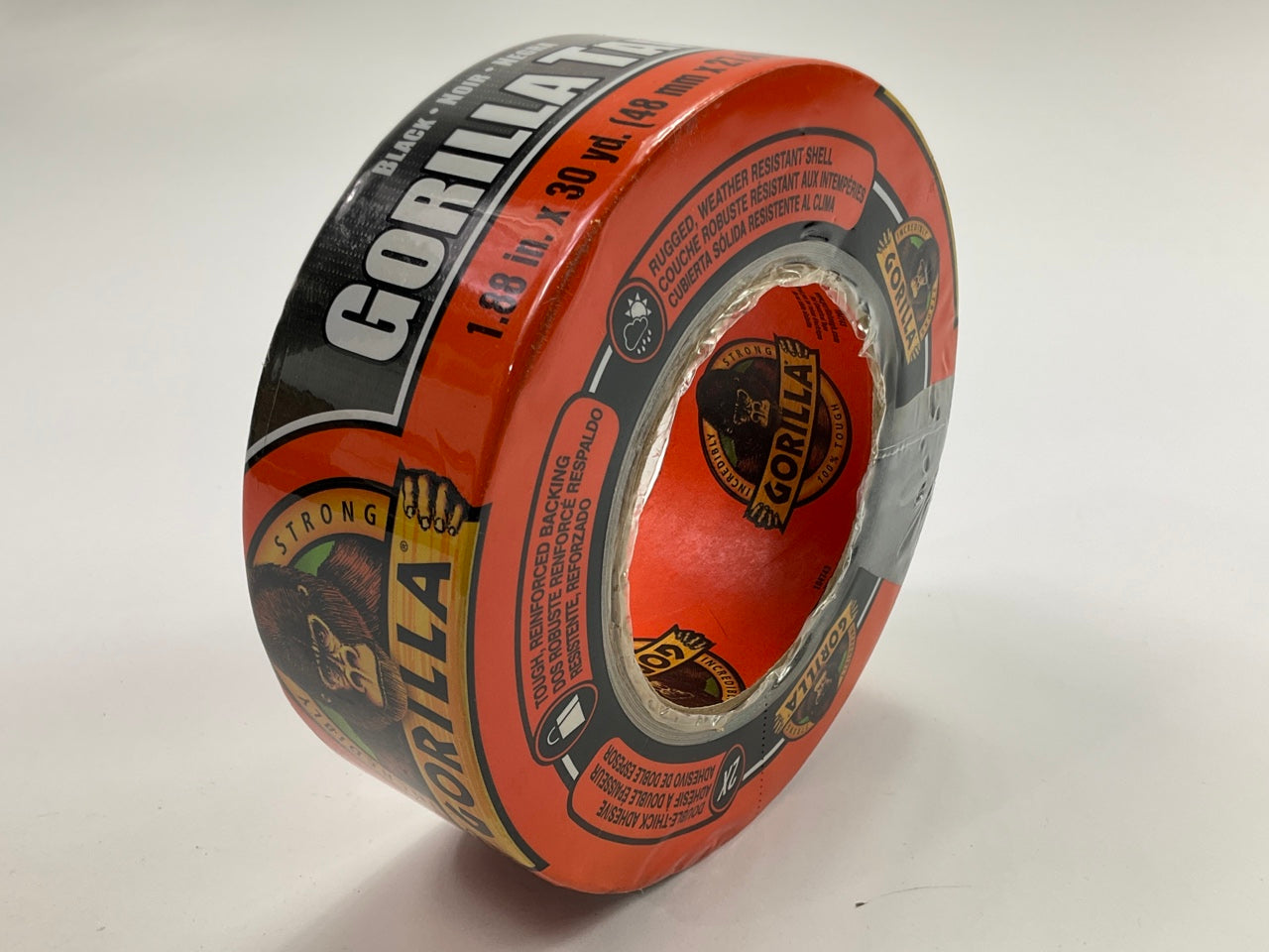 (2) Gorilla 105185 Black Duct Repair Tape - 1.88'' X 30 Yard