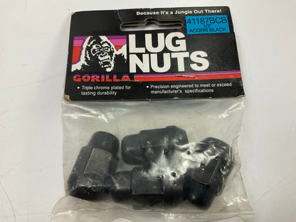 Gorilla 41187BCB Wheel Lug Nuts Acorn Bulge 3/4'' Hex 1/2''-20 Black, 4 / Pack