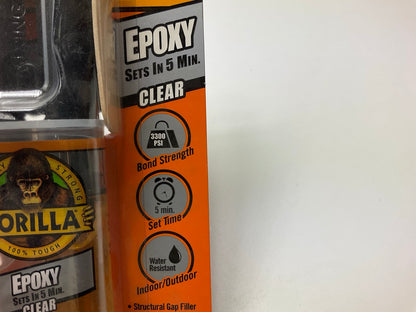 (2) NEW Gorilla 42001 Epoxy Adhesive Clear Glue .85 Oz - 5 Minute Set