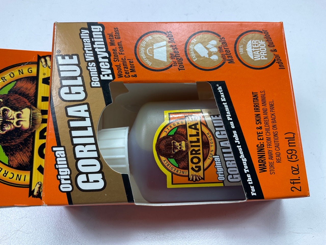 Gorilla 50002 Original Glue, 2 Oz, Brown
