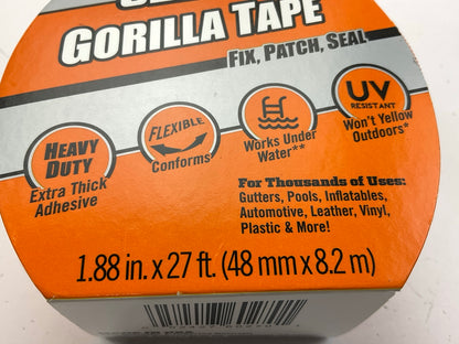 Gorilla 60270 Clear Duct Tape - 1.88 In Width X 9 Yard Length