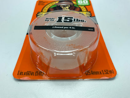 (3) Gorilla Tough & Clear Double Sided Mounting Tape, 1'' X 60'' Holds Up To 15 Lb